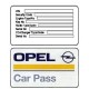 Extragere CAR-PASS auto gama Opel