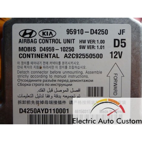 Crash data KIA OPTIMA 95910-D4250 MOBIS
