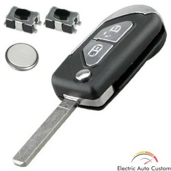 Reparatie cheie Citroen, carcasa+switch+bat.