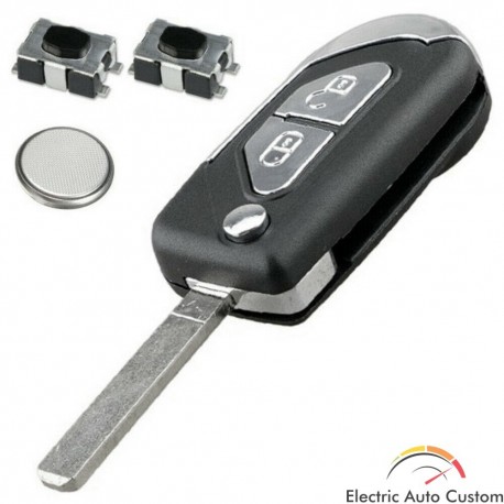 Reparatie cheie Citroen, carcasa+switch+bat.